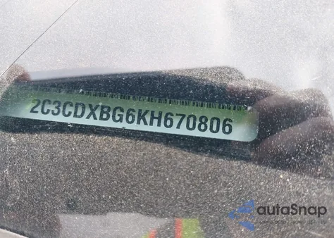 2019 Dodge Charger Sxt Rwd из США, поврежденный, VIN 2C3CDXBG6KH670806